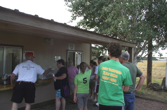 Lining Up for Breakfast at KOA